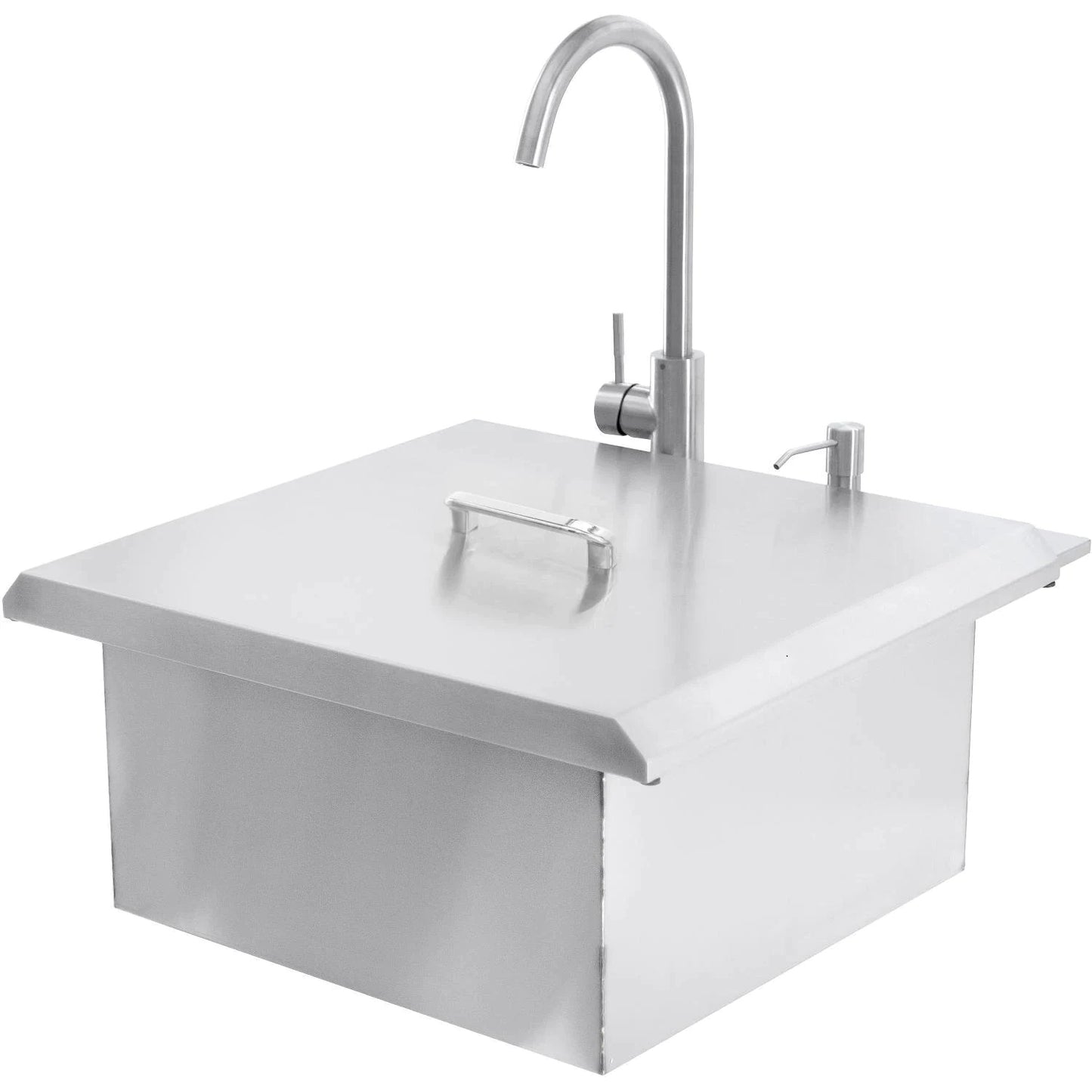 260 Series 21-Inch Outdoor Rated Drop-In Bar Sink With Hot/Cold Faucet