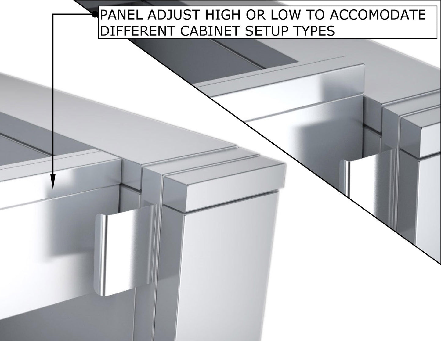 44" ADA Compliant Combo Sink Base Cabinet