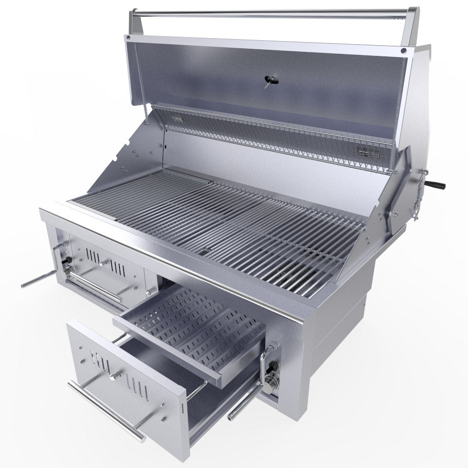 Gas Hybrid Dual Zone Charcoal/Wood Burning Grill 42"