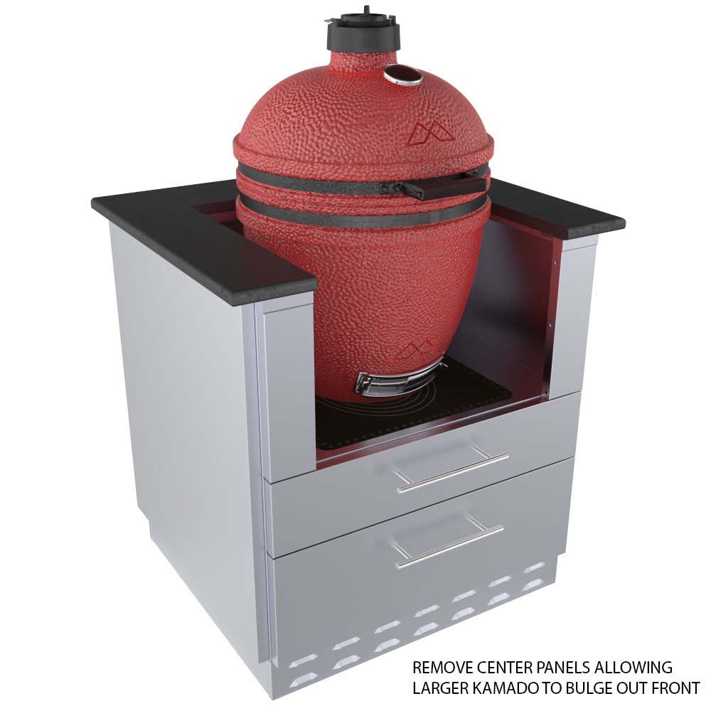 30" Kamado Hybrid Grill Base Cabinet