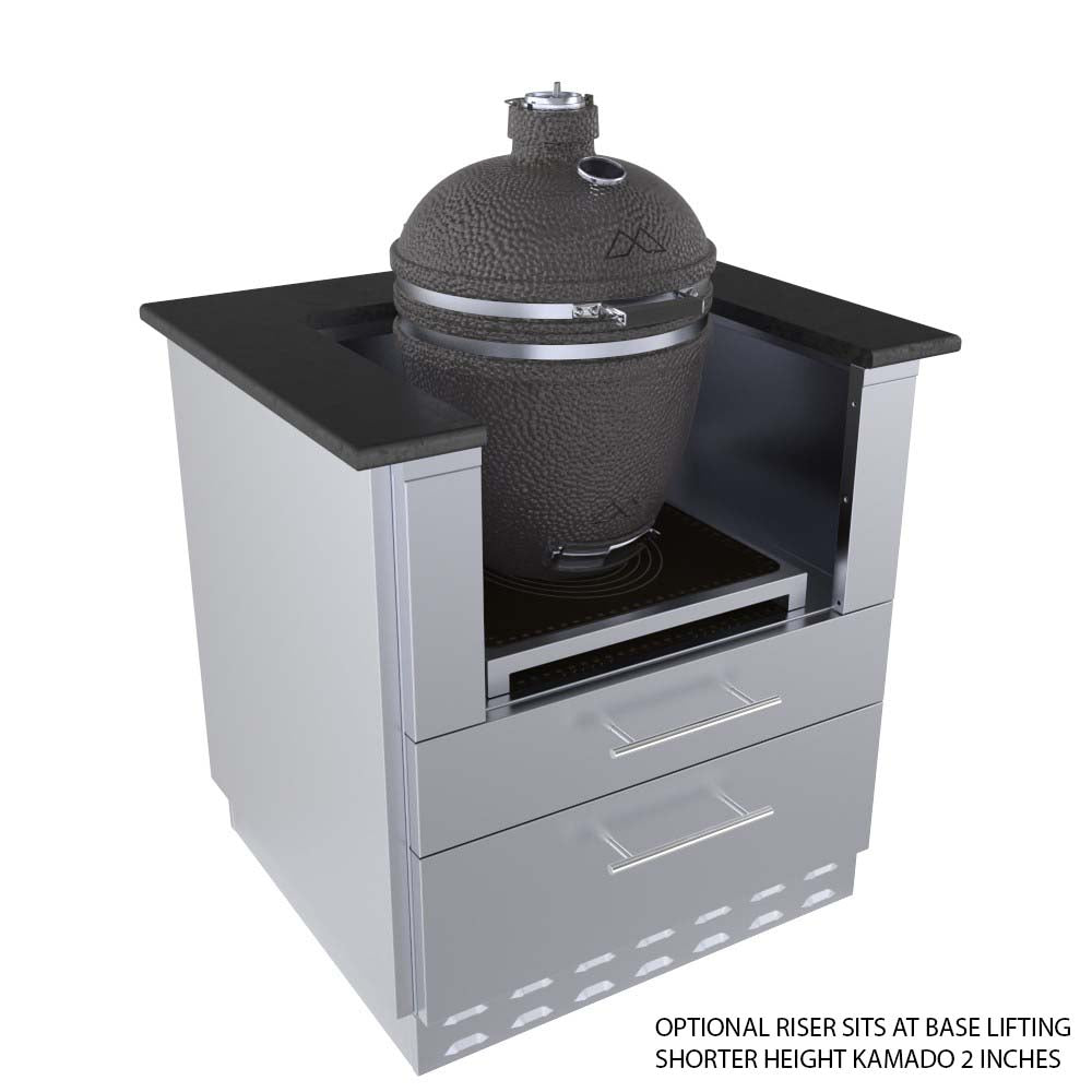 30" Kamado Hybrid Grill Base Cabinet