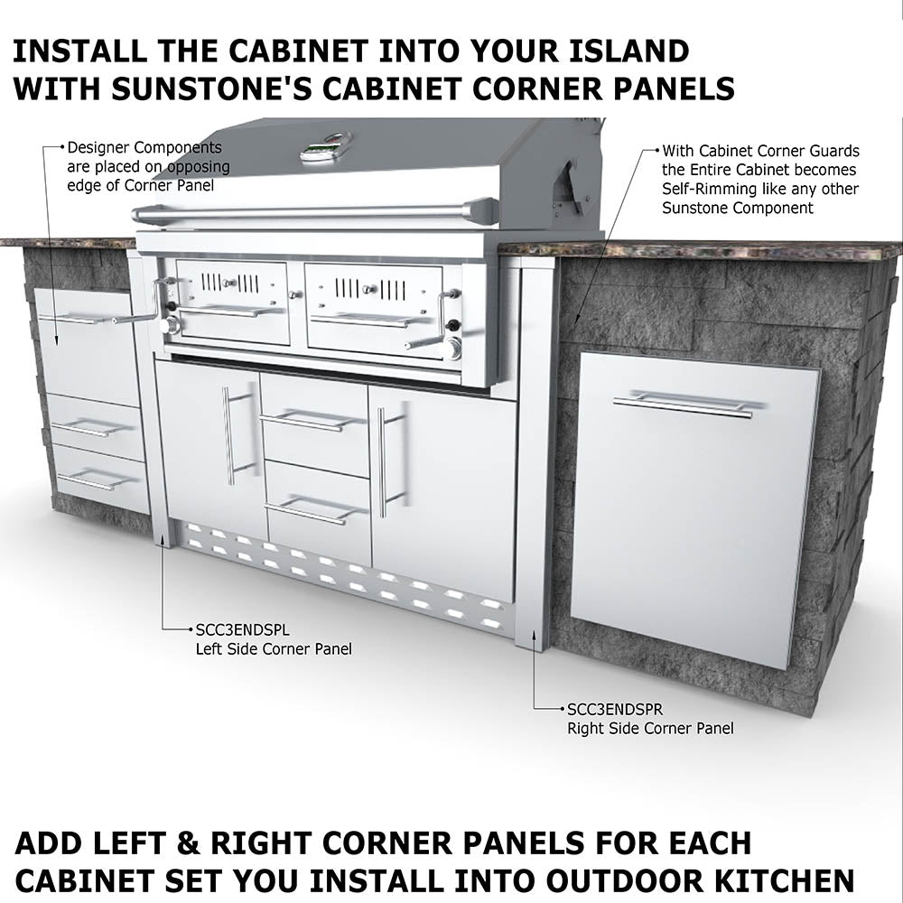 46" Sunstone Hybrid Charcoal Grill Base Cabinet