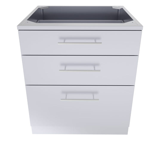 30" Large Triple Drawer Base Cabinet