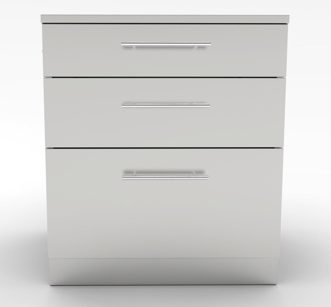 30" Large Triple Drawer Base Cabinet