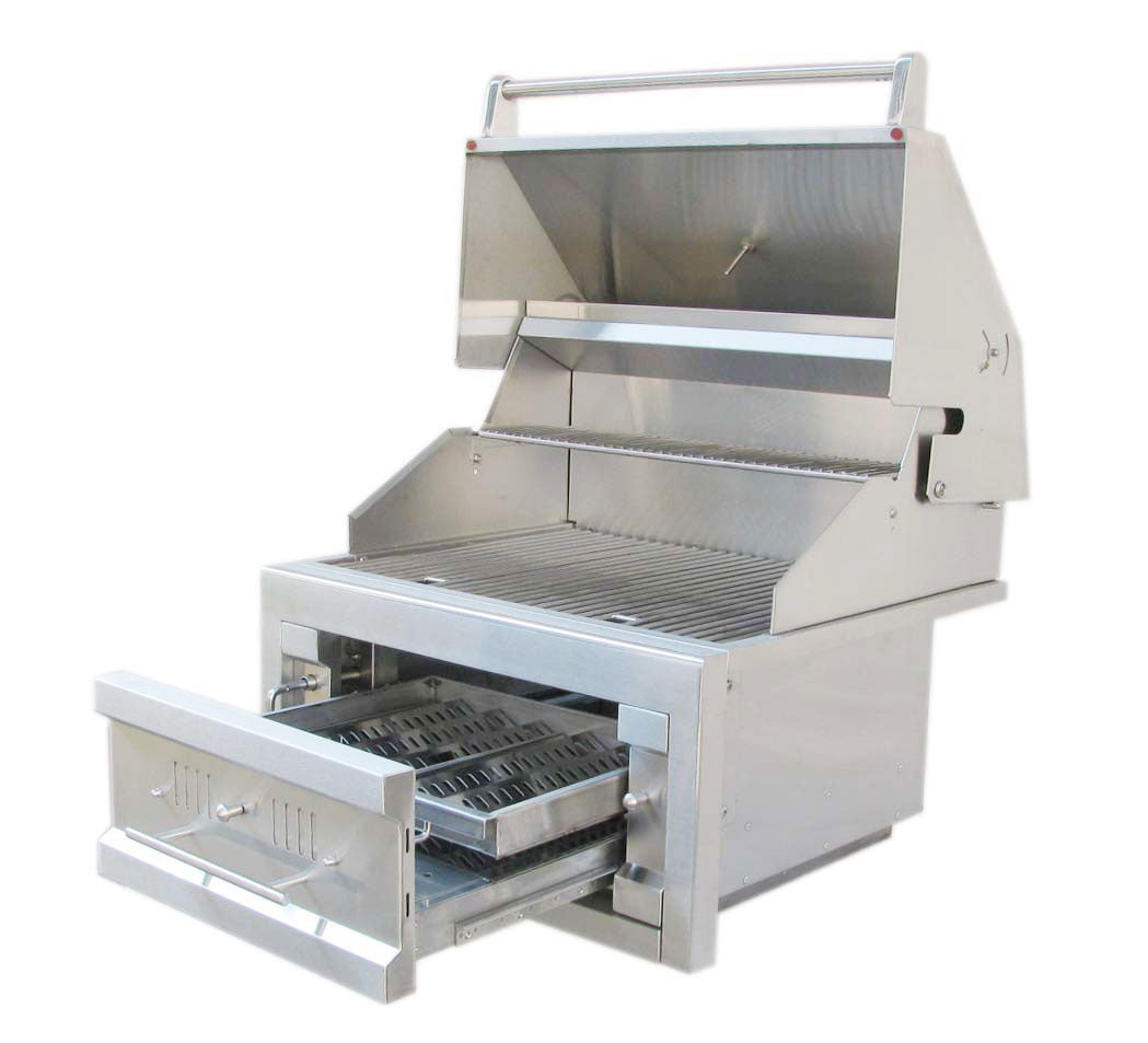 28" Single Zone 304 Stainless Steel Charcoal Grill