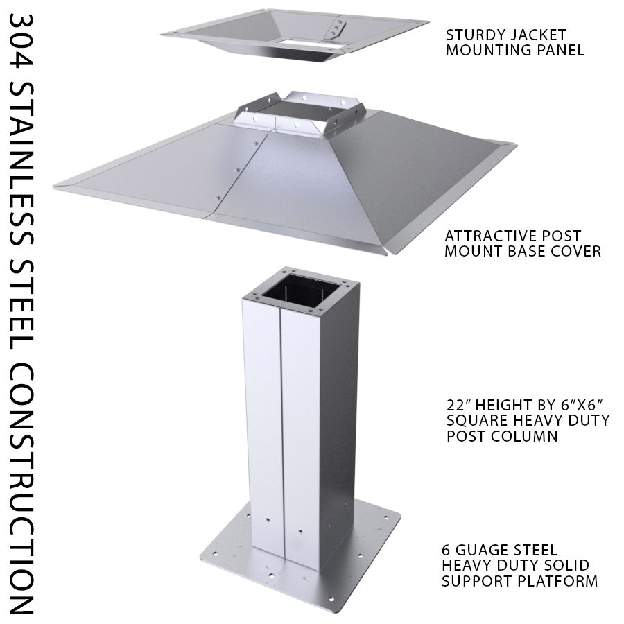 22" Sunstone Post Mount for the Appliance Jackets