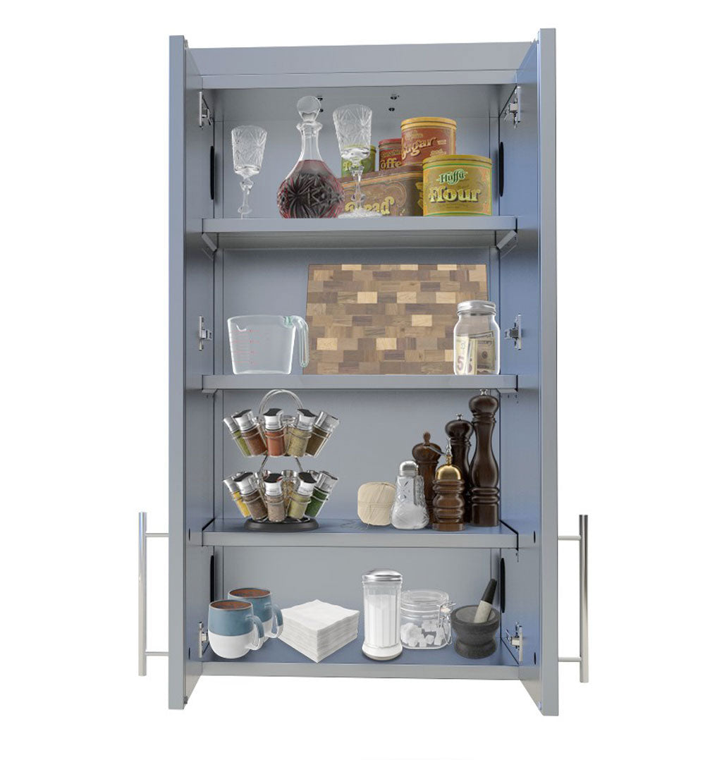 24" Full Height Double Door Cabinet w/Four Shelves