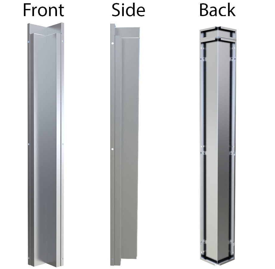 3" x 3" 90 Degree Corner Spacer Panel for Full Height Wall Cabinet Front